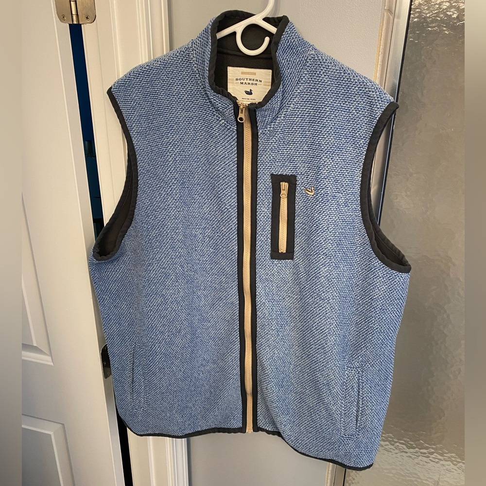 XL Southern Marsh Blue Zip Vest